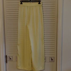 Elegant Yellow Wide-Leg Pants